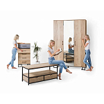 Комод с 3-мя ящиками в стиле лофт Urban Style Space варинант исполнения - 6 | Loft Concept в Грозном