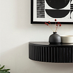 Прикроватный подвесной столик с ящиком черный Bedside Hanging Table варинант исполнения - 5 | Loft Concept в Грозном