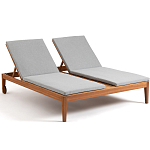 Шезлонг двухместный из эвкалипта Sunset варинант исполнения - 1 | Loft Concept в Грозном