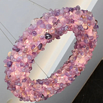 Люстра кргулая из фиолетового хрустального камня Purple Diamond варинант исполнения - 2 | Loft Concept в Грозном