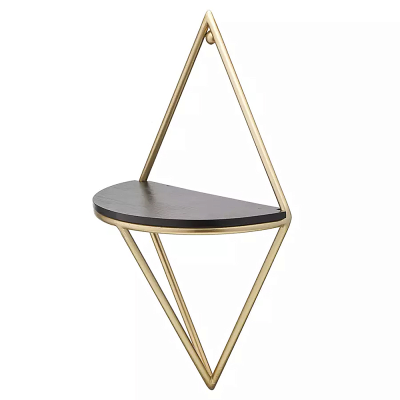Полка фигурная Geometric Shapes Черный Латунь в Грозном | Loft Concept 