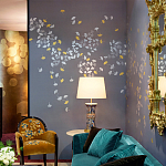 Обои ручная роспись Gingko Colourway SC-98 on Gun Metal dyed silk варинант исполнения - 2 | Loft Concept в Грозном