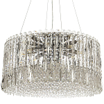 Круглая люстра с металлическими и хрустальными подвесками Bonnay Crystal Chrome Chandelier варинант исполнения - 5 | Loft Concept в Грозном