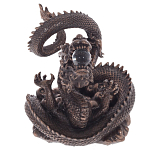 Декоративная статуэтка Дракон Fuzanglong Dragon Dark Bronze Statuette варинант исполнения - 2 | Loft Concept в Грозном