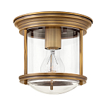 Потолочный светильник для ванных комнат с цилиндрическим стеклянным плафоном и одной лампой Hinkley варинант исполнения - 5 | Loft Concept в Грозном