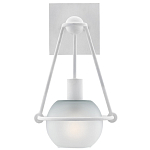 Бра белое с матовым стеклянным плафоном в форме шара White Lighthouse варинант исполнения - 2 | Loft Concept в Грозном