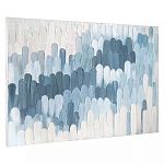 Панно декоративное с ручной росписью Blue Strokes варинант исполнения - 1 | Loft Concept в Грозном