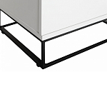 Шкаф-витрина белая с полками и стеклянной дверью Strict Lines варинант исполнения - 5 | Loft Concept в Грозном