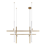 Люстра с 6-ю цилиндрическими плафонами на тонких тросах Trumpet tube варинант исполнения - 6 | Loft Concept в Грозном