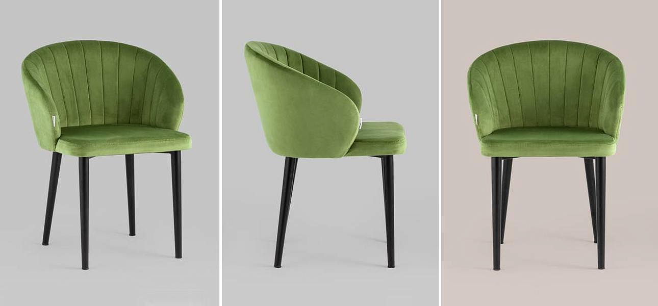 Стул Balsari Chair Велюр Зеленый Лайм Стул Balsari Chair Велюр Зеленый Лайм - Loft-Concept в Грозном