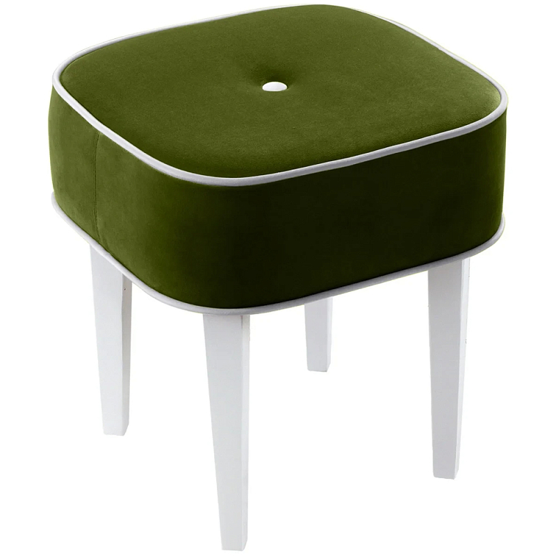 Квадратный мягкий пуф на белых ножках Winton Pouf Square Мульти в Грозном | Loft Concept 