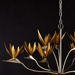 Люстра с плафонами в виде цветов Golden Bird of Paradise варинант исполнения - 6 | Loft Concept в Грозном