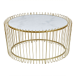 Журнальный столик с столешницей из мрамора на металлическом основании Table Vertical Planes варинант исполнения - 1 | Loft Concept в Грозном