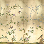 Обои ручная роспись Badminton Deep Rich Gold gilded paper варинант исполнения - 1 | Loft Concept в Грозном