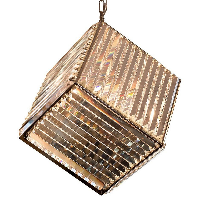 Люстра Cube Jalousie Pendant Глянцевое золото Черный Прозрачный Люстра Cube Jalousie Pendant Глянцевое золото Черный Прозрачный в Грозном | Loft Concept