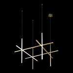 Люстра с 6-ю цилиндрическими плафонами на тонких тросах Trumpet tube варинант исполнения - 5 | Loft Concept в Грозном