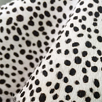 Мебельная ткань Искусственный мех  белый леопард 90 см T5-3 варинант исполнения - 2 | Loft Concept в Грозном