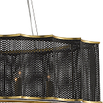 Люстра овальная в сочетании черного и золотого цвета Mesh Lighting варинант исполнения - 1 | Loft Concept в Грозном