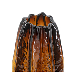 Ваза стеклянная янтарного цвета с текстурированным силуэтом Carambola варинант исполнения - 2 | Loft Concept в Грозном