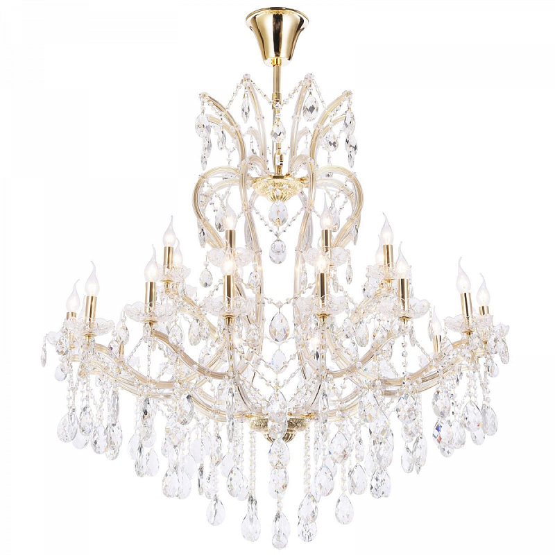 Люстра Pasquale Chandelier 24 Золотой Прозрачный Люстра Pasquale Chandelier 24 Золотой Прозрачный в Грозном | Loft Concept