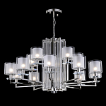 Люстра многоярусная с 15-ю цилиндрическими плафонами из стекла Laurent варинант исполнения - 2 | Loft Concept в Грозном