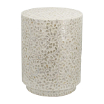 Приставной столик с рисунком из раковин устриц Bone Inlay варинант исполнения - 1 | Loft Concept в Грозном