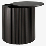 Черный приставной стол с местом для хранения Smart Textured Table варинант исполнения - 1 | Loft Concept в Грозном