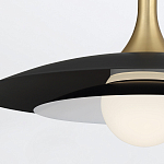 Подвесной светильник с плафоном в форме плоского купола и белой шарообразной лампой Eurofase варинант исполнения - 3 | Loft Concept в Грозном