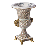 Ваза с овнами из фарфора с бронзовыми элементами Bronze Aries варинант исполнения - 2 | Loft Concept в Грозном