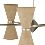 Люстра серебряного цвета с тканевыми абажурами Loft Rope Light варинант исполнения - 1 | Loft Concept в Грозном