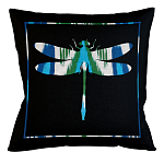 Подушка декоративная стрекоза сине-зеленая Ikat Pattern варинант исполнения - 1 | Loft Concept в Грозном