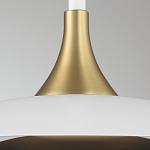 Подвесной светильник с плафоном в форме плоского купола и белой шарообразной лампой Eurofase варинант исполнения - 11 | Loft Concept в Грозном