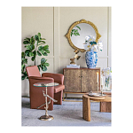 Столик с круглой стеклянной столешницей и корпусом в виде двух павлинов на ветке Table Two Peacocks варинант исполнения - 8 | Loft Concept в Грозном