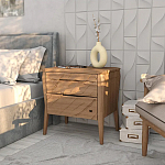 Тумба прикроватная из массива дуба с 2-мя ящиками Tasteful Furniture варинант исполнения - 3 | Loft Concept в Грозном