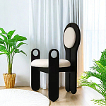 Стул черный из дерева с круглой спинкой Chair in Neoclassical Style варинант исполнения - 1 | Loft Concept в Грозном