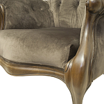 Кресло с мягкой обивкой из коричневого велюра на 4-х деревянных ножках Evelyn Classical Armchair варинант исполнения - 5 | Loft Concept в Грозном