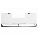 ТВ-тумба белая с  2-мя дверцами и ящиком Strict Lines варинант исполнения - 2 | Loft Concept в Грозном