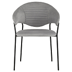 Серый стул с обивкой из искусственной замши Alexis варинант исполнения - 2 | Loft Concept в Грозном