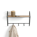 Настенная вешалка с полкой из ротанга Bourn Shelf-hanger варинант исполнения - 2 | Loft Concept в Грозном
