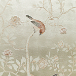 Обои ручная роспись Temple Newsam White Gold gilded silk варинант исполнения - 6 | Loft Concept в Грозном