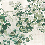 Обои ручная роспись Uki Hana Original Colourway on 12 Carat White Gold gilded paper варинант исполнения - 2 | Loft Concept в Грозном