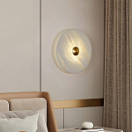 Бра в форме диска из натурального камня с декоративным центральным элеменом Cryptocrystalline Stone варинант исполнения - 3 | Loft Concept в Грозном