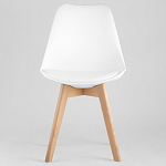 Стул с основой из пластика и мягким сиденьем Arvika White варинант исполнения - 2 | Loft Concept в Грозном