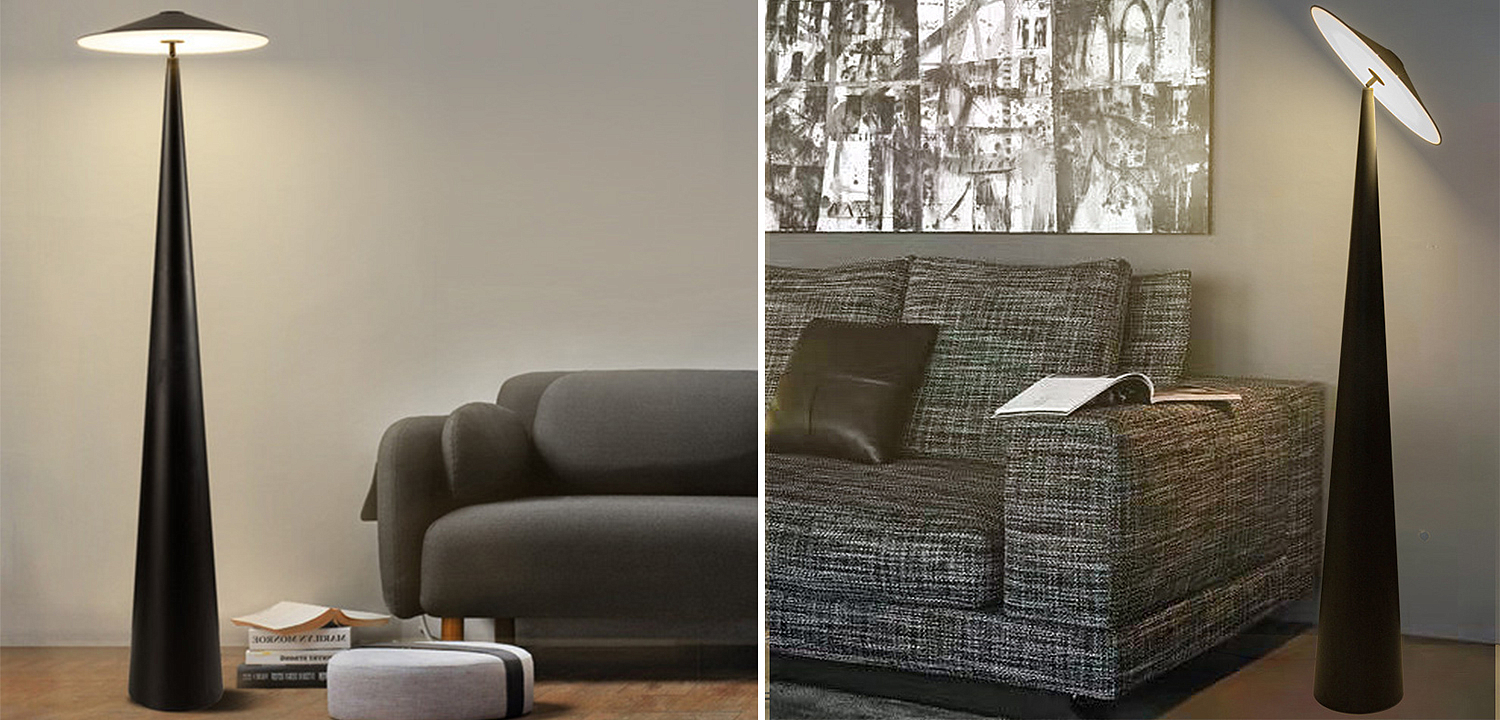 Дизайнерский Черный Торшер Modern Mushroom Floor Lamp Дизайнерский Черный Торшер Modern Mushroom Floor Lamp - Loft-Concept в Грозном