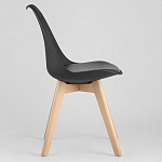 Стул с основой из пластика и мягким сиденьем Arvika Black варинант исполнения - 3 | Loft Concept в Грозном