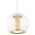 Подвесной светильник со стеклянным плафоном Inner Gleam Globe gold  варинант исполнения - 2 | Loft Concept в Грозном