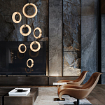 Подвесной светильник в форме кольца Cryptocrystalline Stone варинант исполнения - 5 | Loft Concept в Грозном