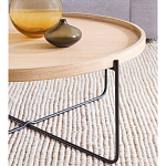 Журнальный стол с круглой деревянной столешницей Urban Style Space варинант исполнения - 3 | Loft Concept в Грозном