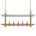 Подвесной светильник прямоугольный 5-ти ламповый Linear Kitchen Light варинант исполнения - 2 | Loft Concept в Грозном