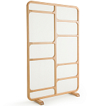 Ширма из массива дуба и ткани Arcuri Screen варинант исполнения - 1 | Loft Concept в Грозном